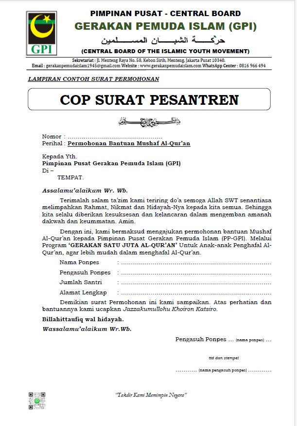 Program Wakaf Al-Qur'an Gerakan Pemuda Islam (GPI)